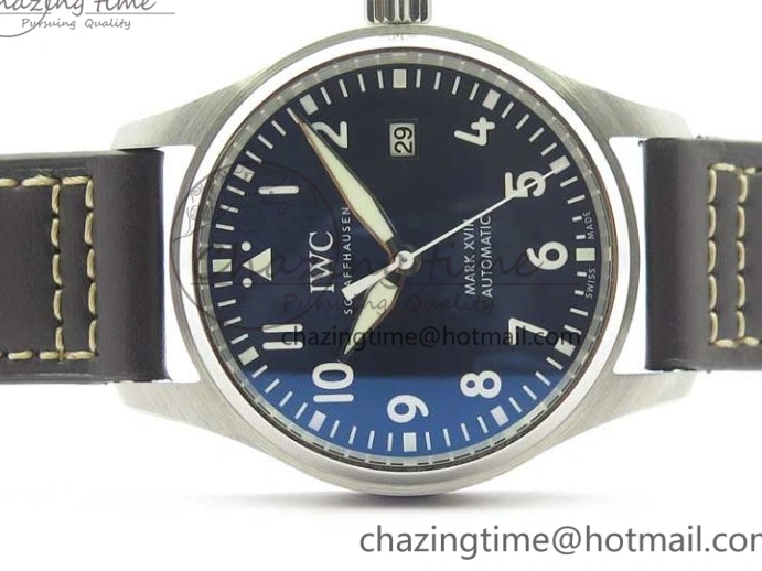 MIROTIME 0105 MARK XVIII Le Petit Prince IW327004 SS FKF 1:1 Best Edition Blue Dial On Brown Leather Strap Trendsetting 7117